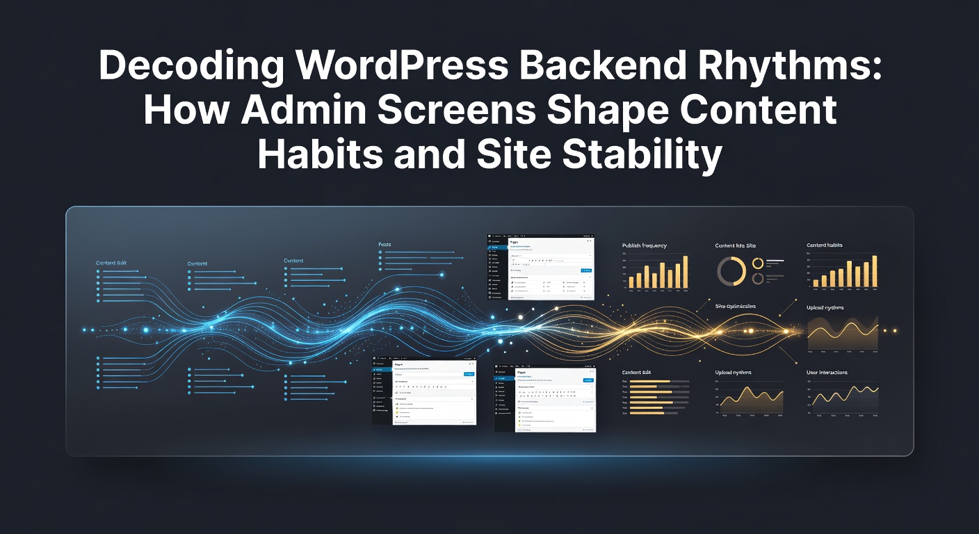 WordPress dashboard overview showing admin screen navigation and content management tools