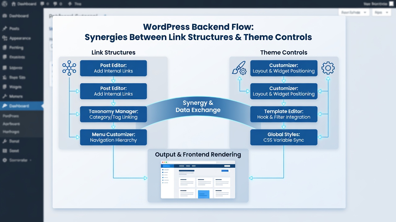 Screenshot of WordPress menu editor integrated with theme customizer options